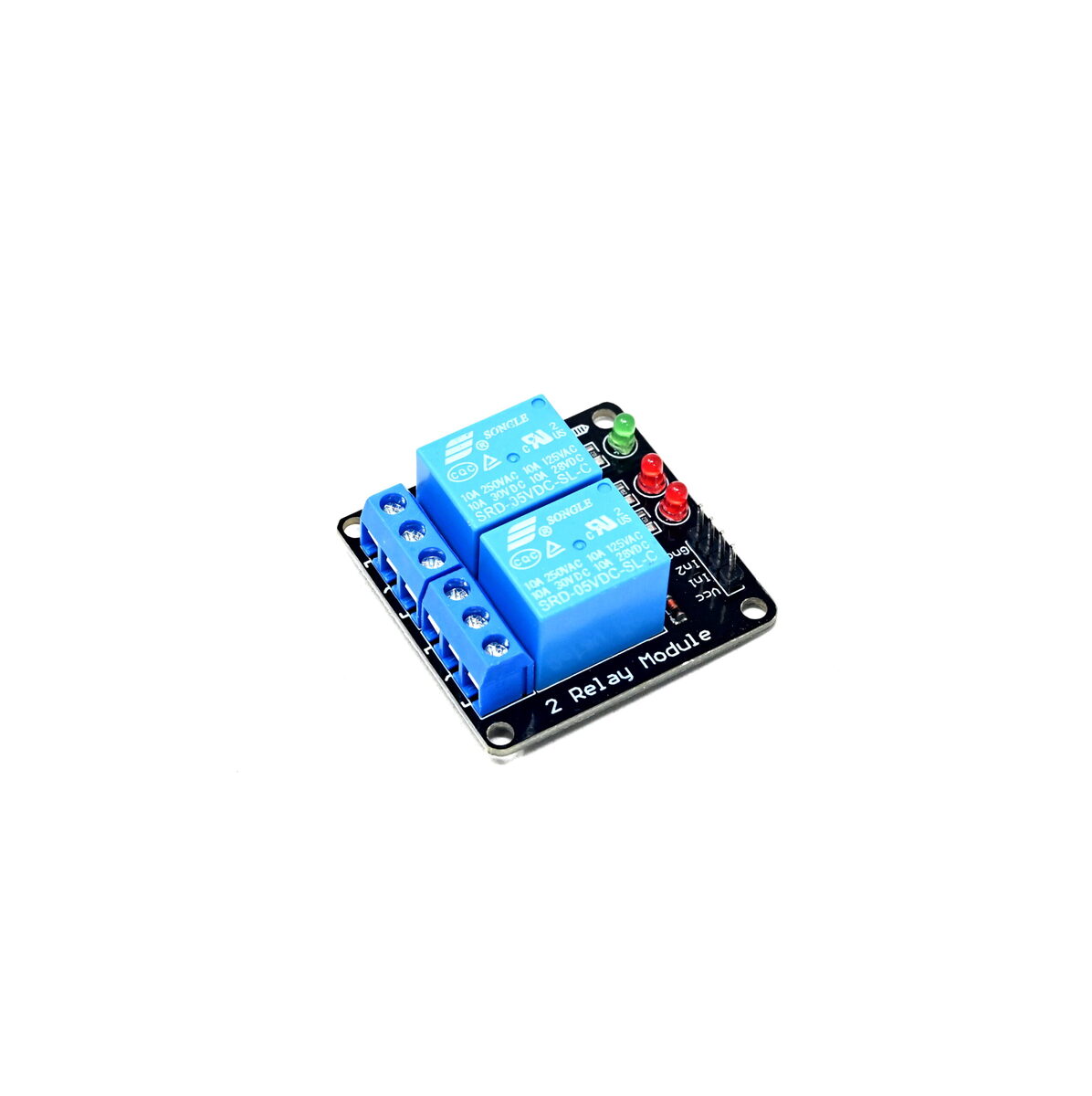 5V 2 Channel Relay Module 250V AC 10A Songle Relay (SKU: 618458)